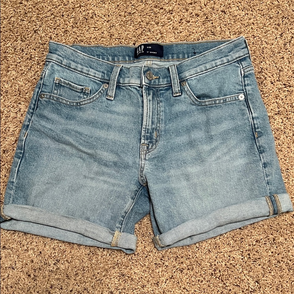 GAP Women's Light Blue Jean Shorts